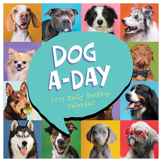 2027 Dog A Day Daily Desktop Calendar